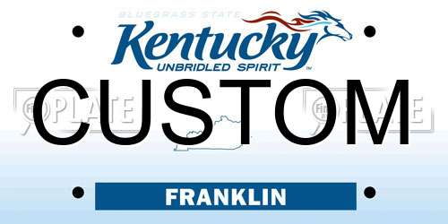 CUSTOM Kentucky License Plate