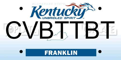 CVBTTBT Kentucky License Plate