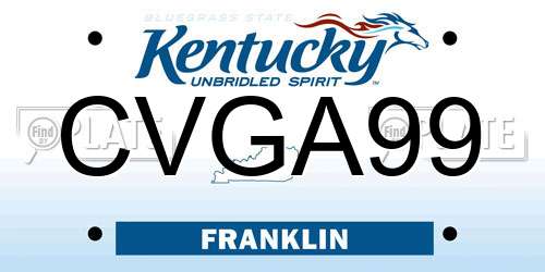 CVGA99 Kentucky License Plate