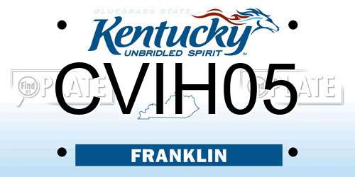 CVIH05 Kentucky License Plate