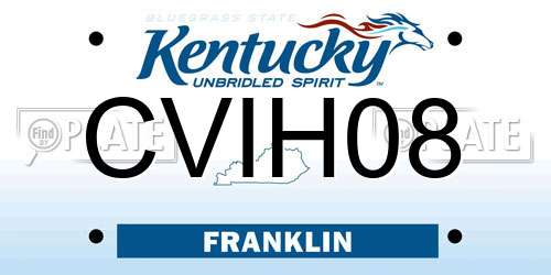 CVIH08 Kentucky License Plate