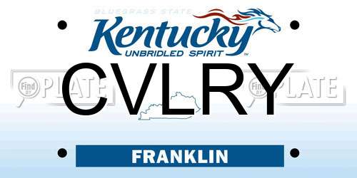CVLRY Kentucky License Plate