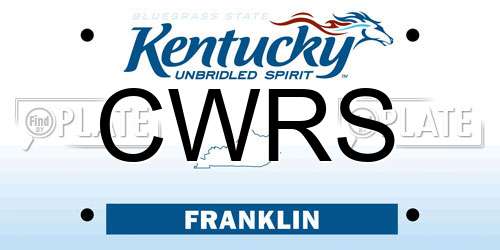 CWRS Kentucky License Plate