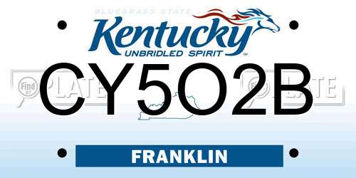 CY5O2B Kentucky License Plate