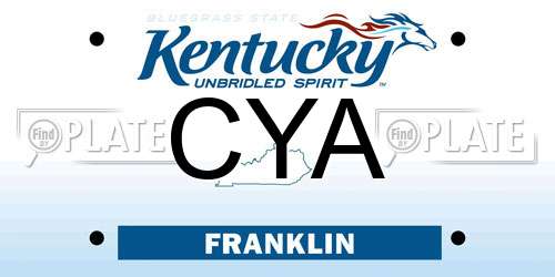 CYA Kentucky License Plate