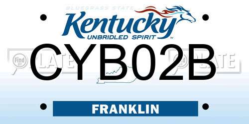 CYB02B Kentucky License Plate