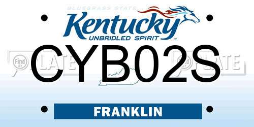 CYB02S Kentucky License Plate