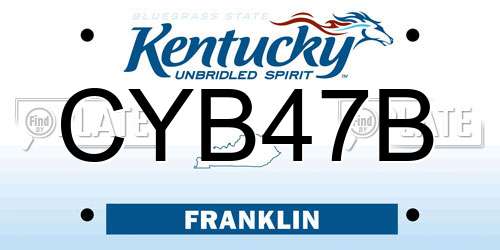CYB47B Kentucky License Plate