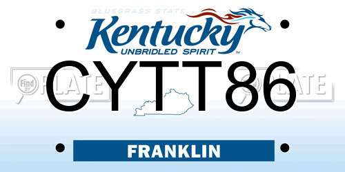 CYTT86 Kentucky License Plate