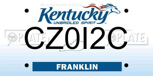 CZ0I2C Kentucky License Plate