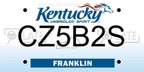CZ5B2S Kentucky License Plate