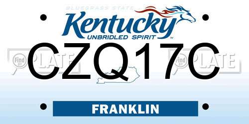 CZQ17C Kentucky License Plate