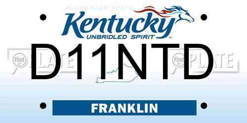 D11NTD Kentucky License Plate