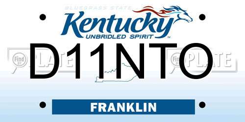 D11NTO Kentucky License Plate