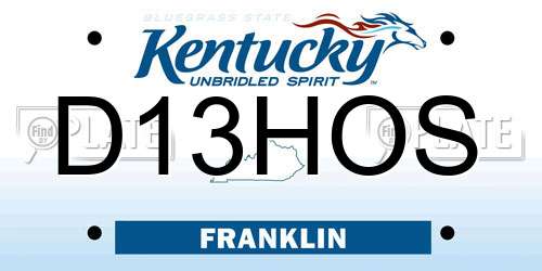 D13HOS Kentucky License Plate