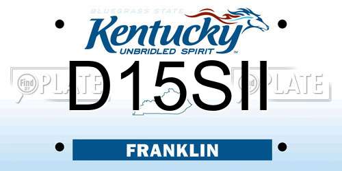 D15SII Kentucky License Plate