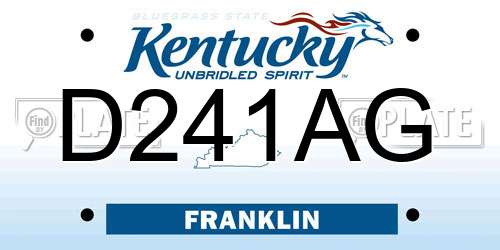 D241AG Kentucky License Plate