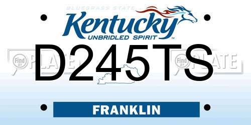 D245TS Kentucky License Plate