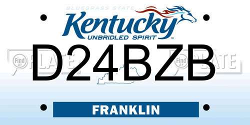 D24BZB Kentucky License Plate