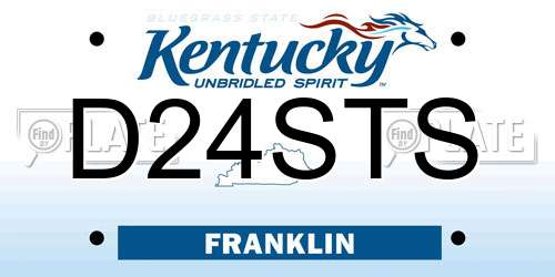 D24STS Kentucky License Plate