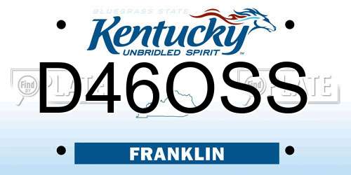 D46OSS Kentucky License Plate