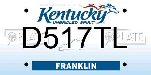 D517TL Kentucky License Plate