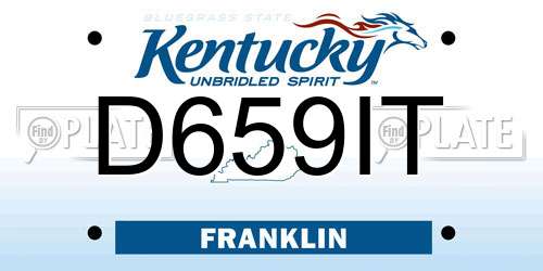 D659IT Kentucky License Plate
