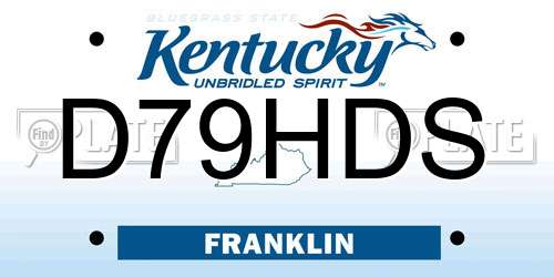 D79HDS Kentucky License Plate