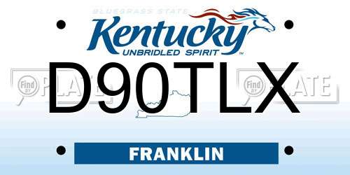 D90TLX Kentucky License Plate