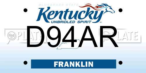 D94AR Kentucky License Plate