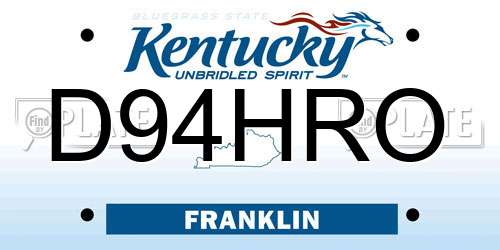 D94HRO Kentucky License Plate