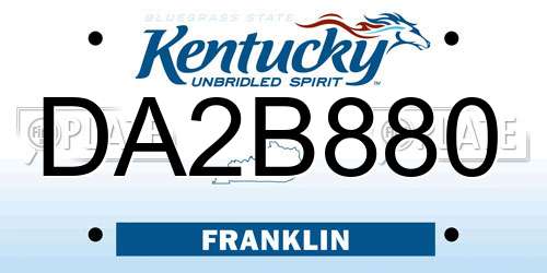 DA2B880 Kentucky License Plate