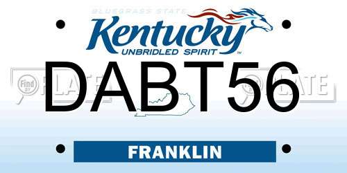 DABT56 Kentucky License Plate