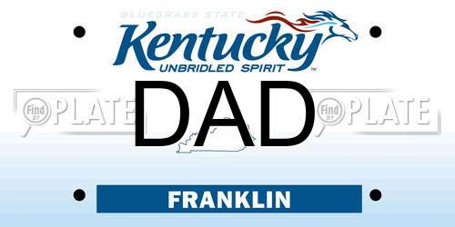 DAD Kentucky License Plate