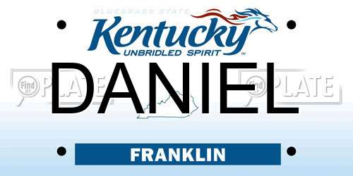 DANIEL Kentucky License Plate
