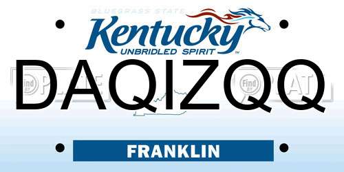 DAQIZQQ Kentucky License Plate
