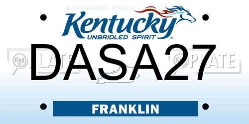 DASA27 Kentucky License Plate