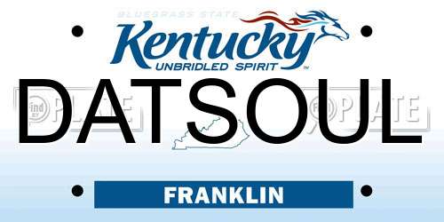 DATSOUL Kentucky License Plate