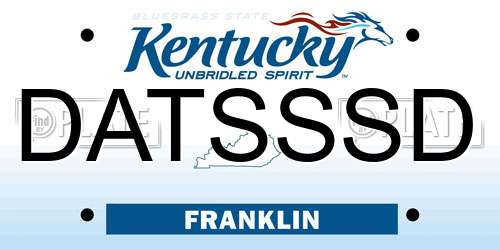 DATSSSD Kentucky License Plate