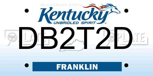 DB2T2D Kentucky License Plate