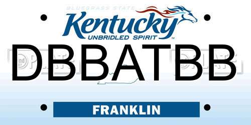DBBATBB Kentucky License Plate