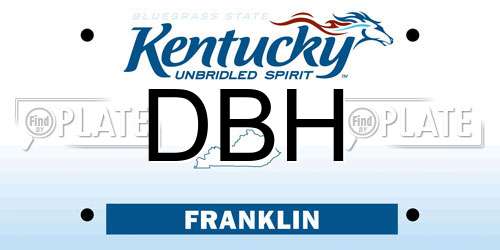 DBH Kentucky License Plate