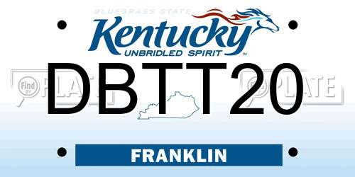 DBTT20 Kentucky License Plate