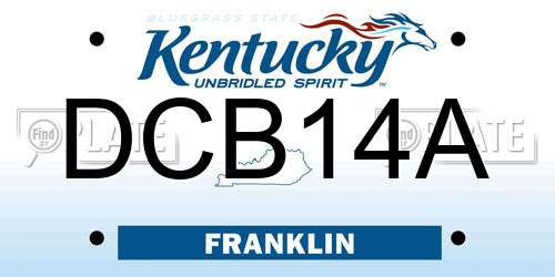 DCB14A Kentucky License Plate