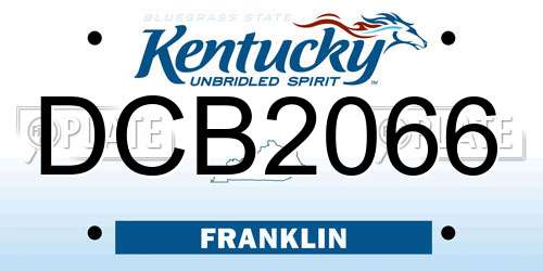 DCB2066 Kentucky License Plate
