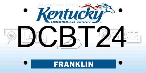 DCBT24 Kentucky License Plate