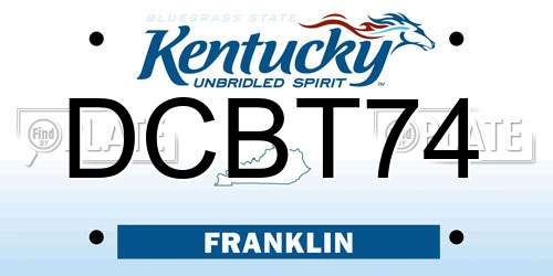 DCBT74 Kentucky License Plate