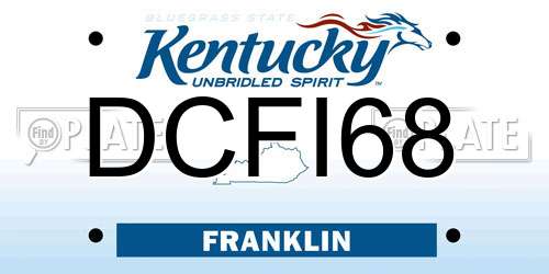 DCFI68 Kentucky License Plate