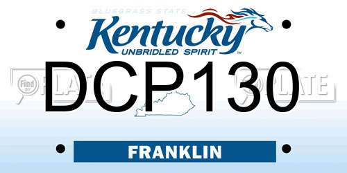 DCP130 Kentucky License Plate