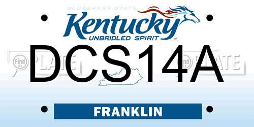 DCS14A Kentucky License Plate